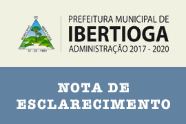 NOTA DE ESCLARECIMENTO: No município de Ibertioga estão autorizados para funcionamento os estabelecimentos que fazem parte do escopo de serviços essenciais