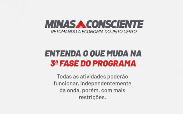 Já está valendo em Ibertioga a 3° fase do Minas Consciente