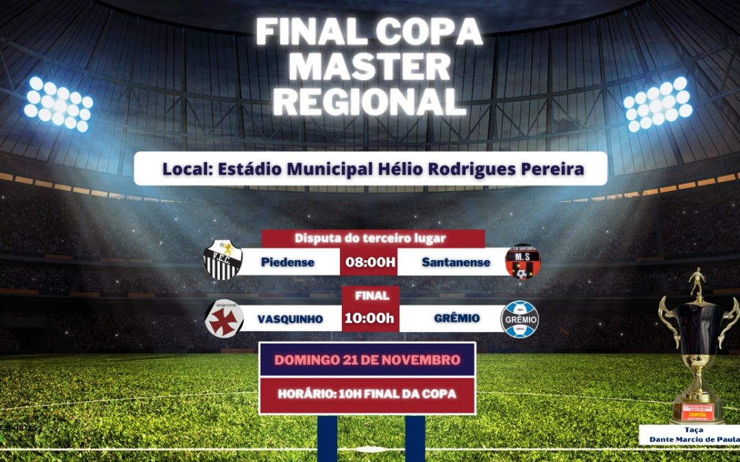 Domingo, 21 de novembro, é dia de futebol!