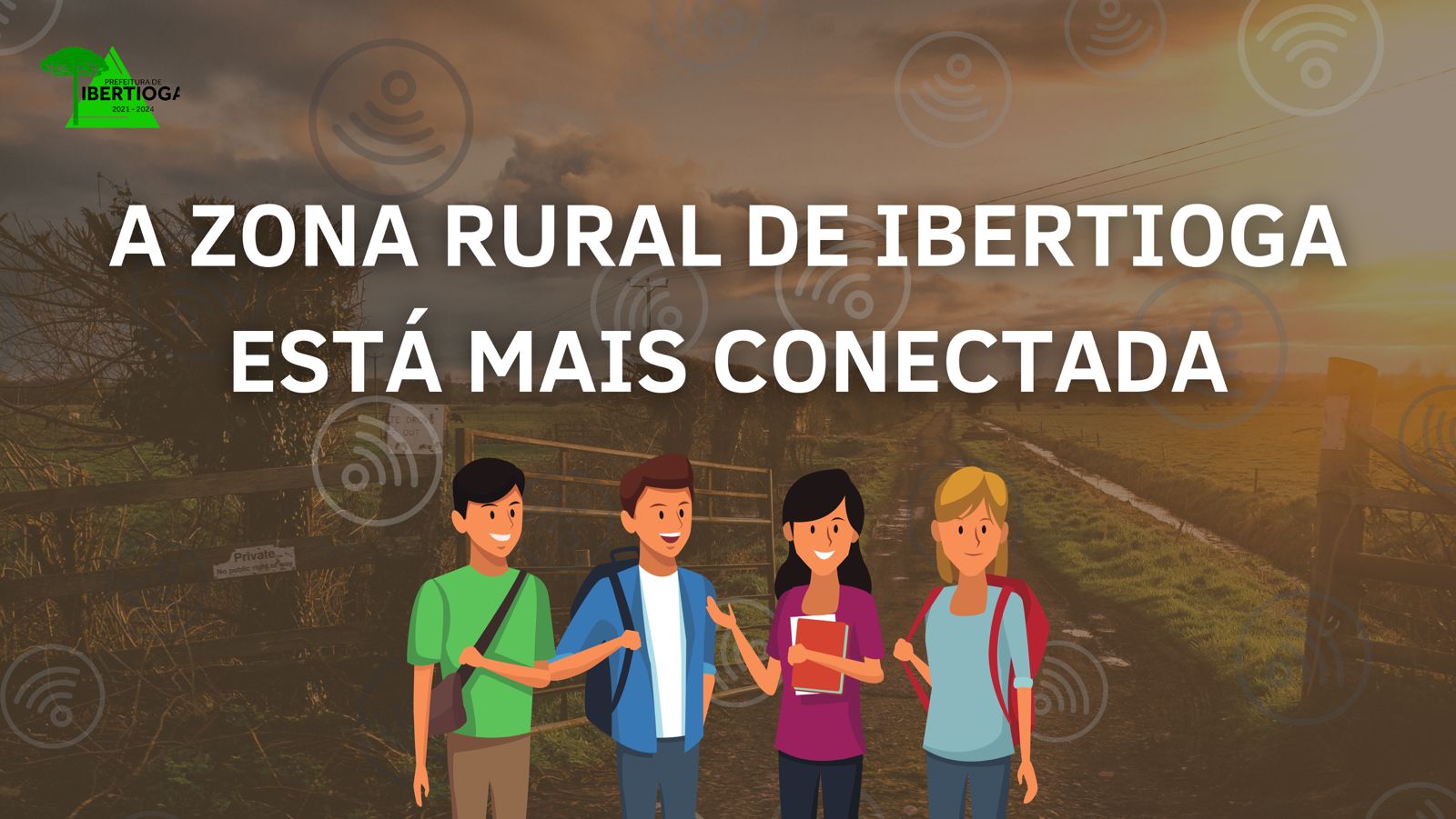 Prefeitura subsidia o custo da instalação de equipamentos para que moradores de comunidades rurais acessem internet de qualidade a preços viáveis