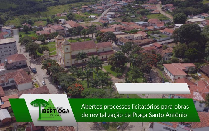 Abertos processos licitatórios para obras de revitalização da Praça Santo Antônio